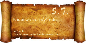 Sauerwein Tünde névjegykártya