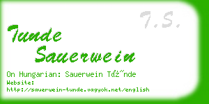 tunde sauerwein business card